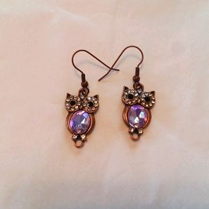 NWOT Owl Earrings Steampunk Vintage